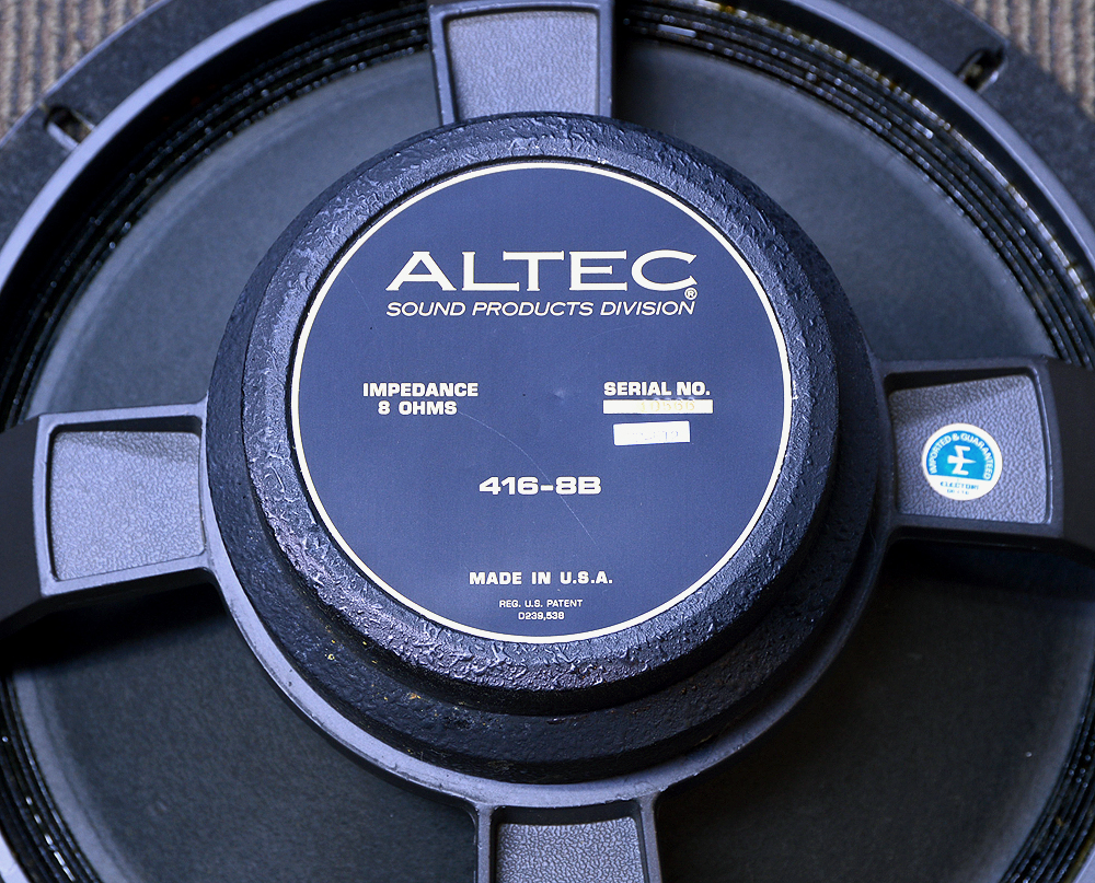 ALTEC アルテック 416-8B 8Ω 38cmコーン型ウーファーユニット ペア