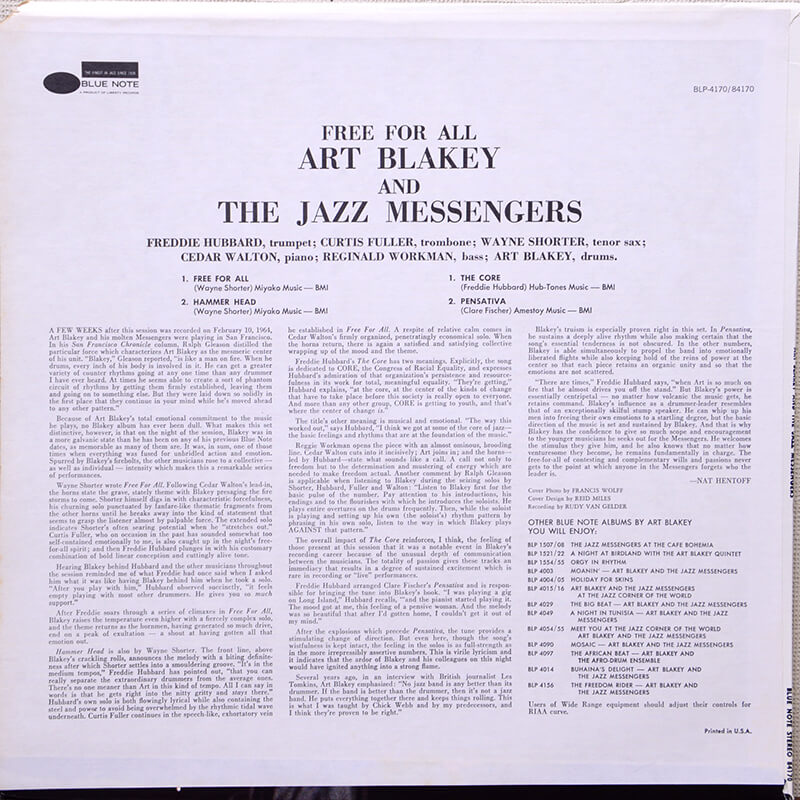 Art Blakey & The Jazz Messengers - Free For All | ジャズレコード