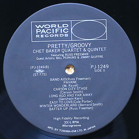 CHET BAKER - Pretty Groovy | ジャズレコード通販・買取のジャスト