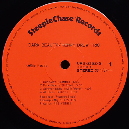 KENNY DREW Trio - Dark Beauty | ジャズレコード通販・買取のジャスト ...