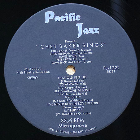 CHET BAKER SINGS | ジャズレコード通販・買取のジャストフレンズ