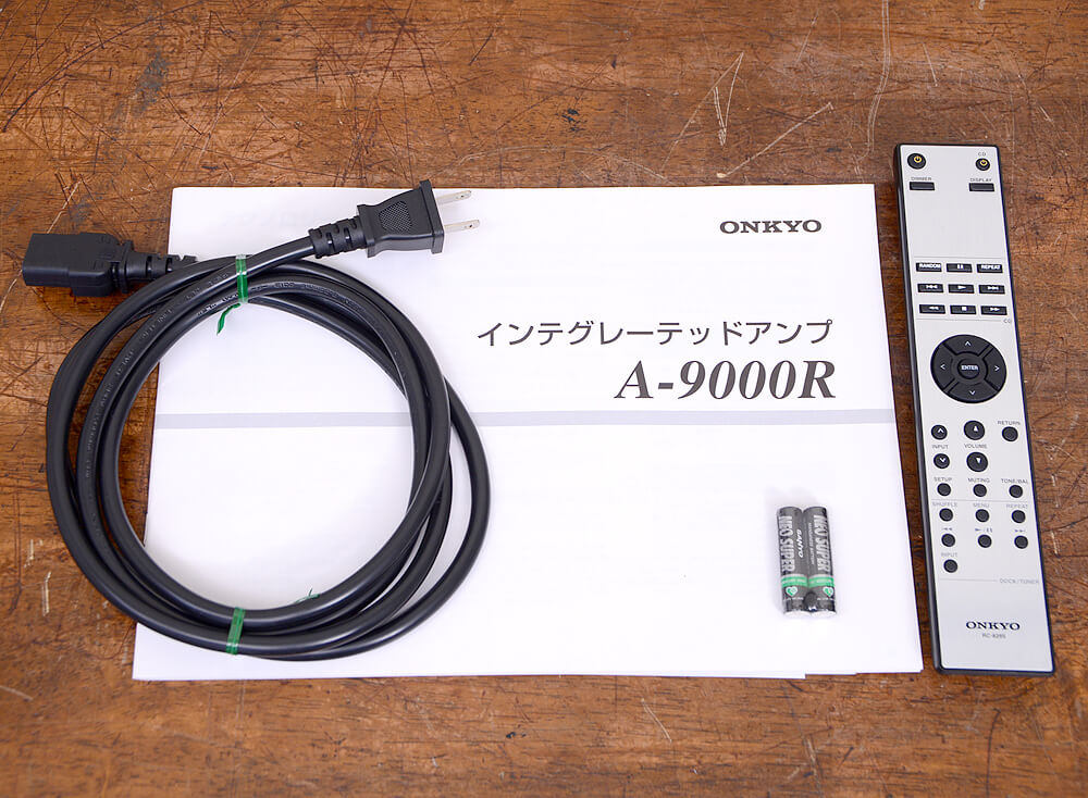 美品 ONKYO オンキョー A-9000R プリメインアンプ 取扱説明書/リモコン