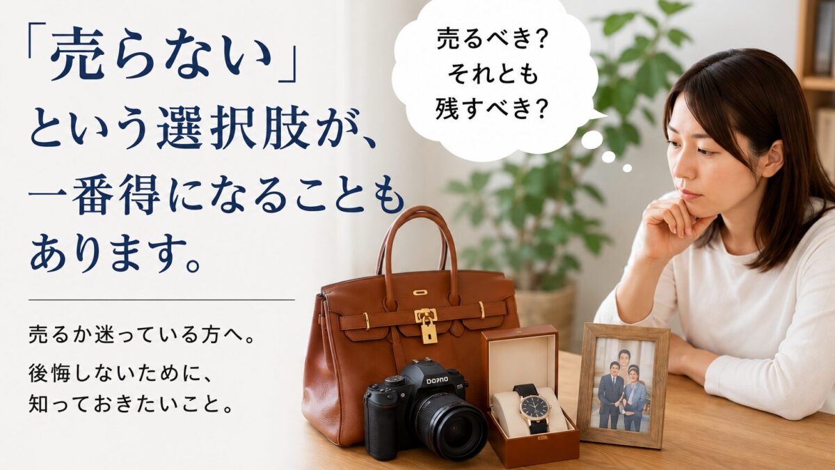 「売らない」という選択肢が、一番得になることもあります。