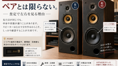 同じスピーカーなのに査定が変わる？左右の状態を見る理由」